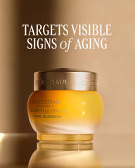 L'Occitane Immortelle Divine Cream packaging close-up with natural extract emphasis