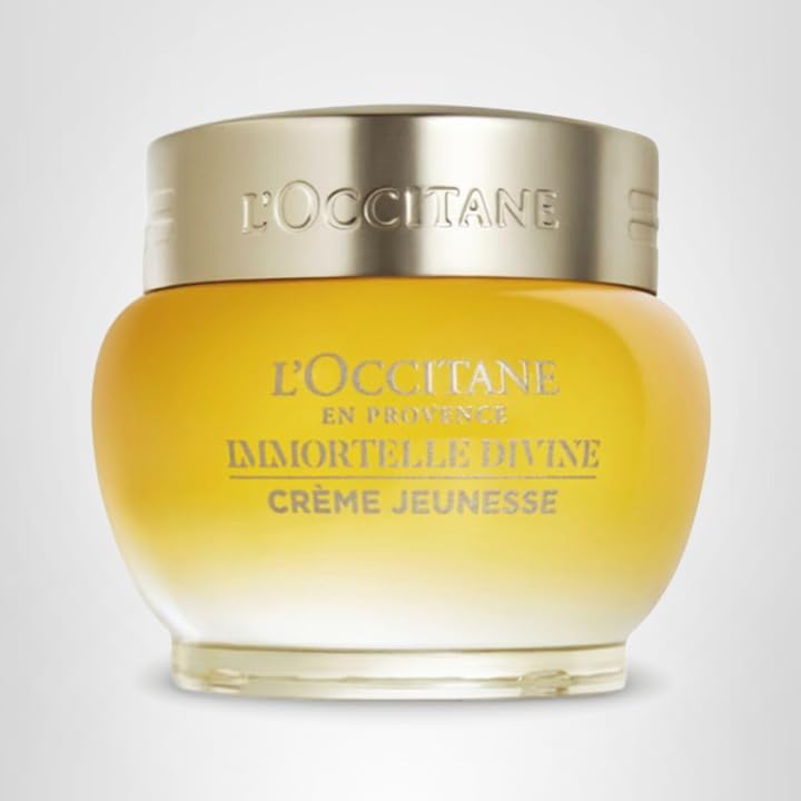 L'Occitane Immortelle Divine Cream product shot on a clean surface
