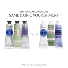 L'Occitane Lavender Hand Cream tube offers soothing scent for calm hands.