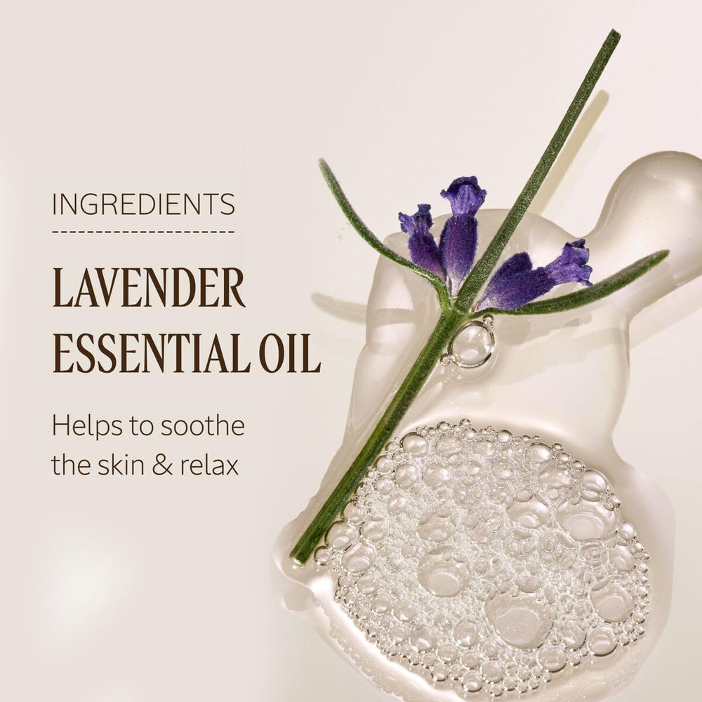 L'OCCITANE lavender shower gel pump action for easy dispensing.