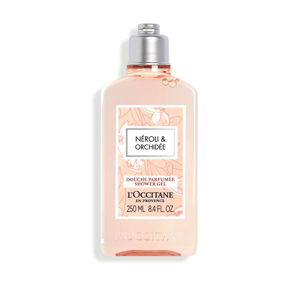 L'OCCITANE Neroli and Orchid Shower Gel bottle with refreshing citrus aroma for a bright start