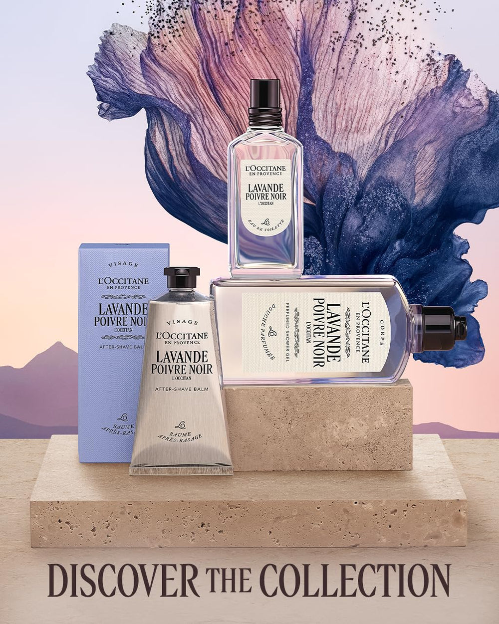 L'Occitane packaging with dimensions for travel use
