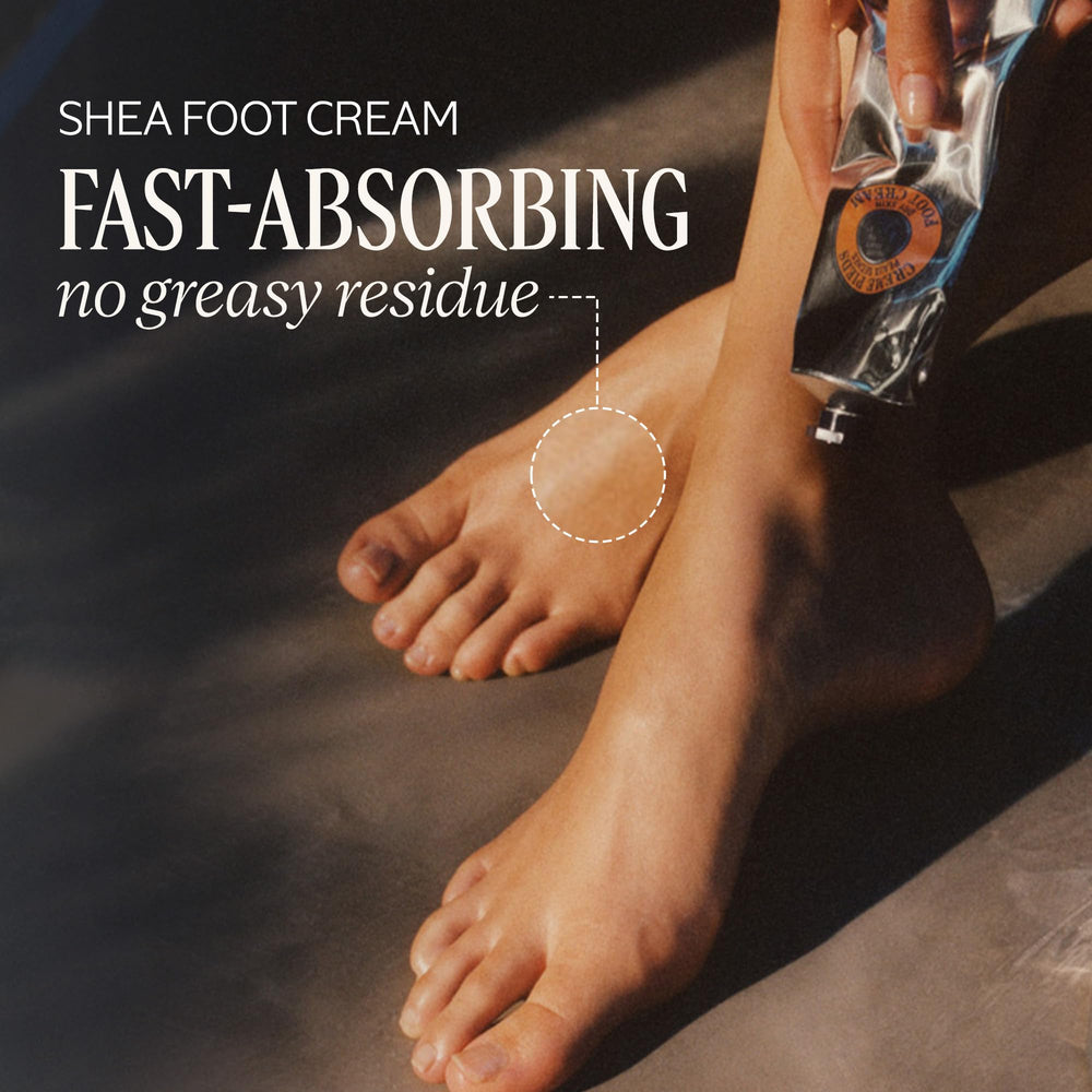 L'Occitane Shea Butter hand cream texture close-up, highlighting rich moisture for hands.