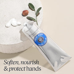 L'OCCITANE hand cream close-up showing rich cream for daily use