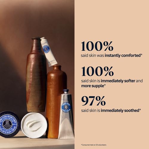 Loccitane Shea Butter Ultra Rich Body Cream application on arm demonstrates quick absorption