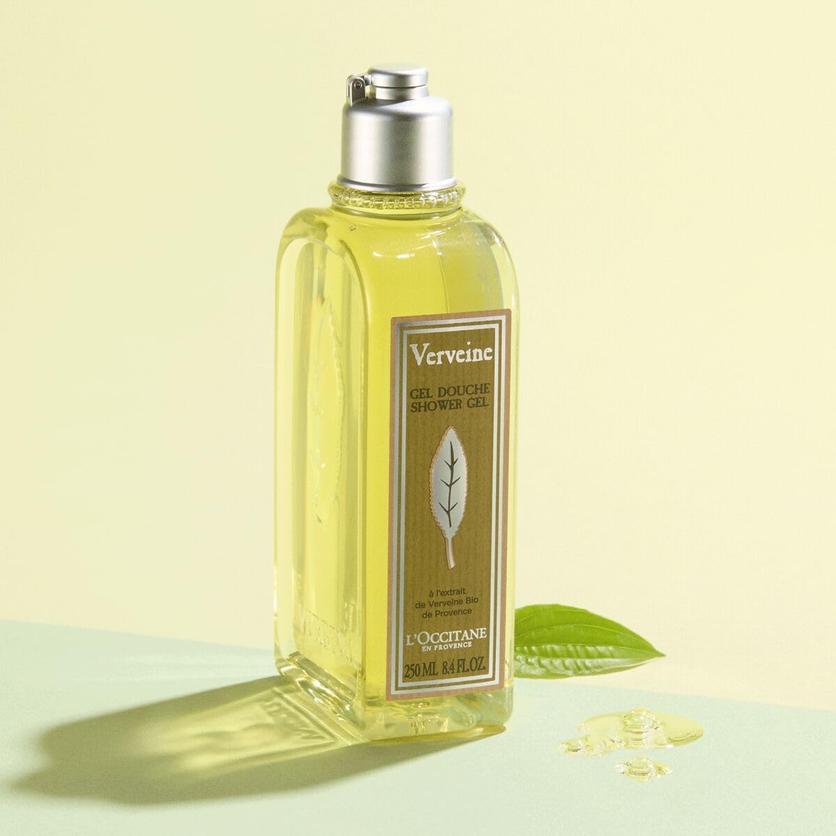 Verbena Shower Gel lather spreading on skin for refreshing cleanse