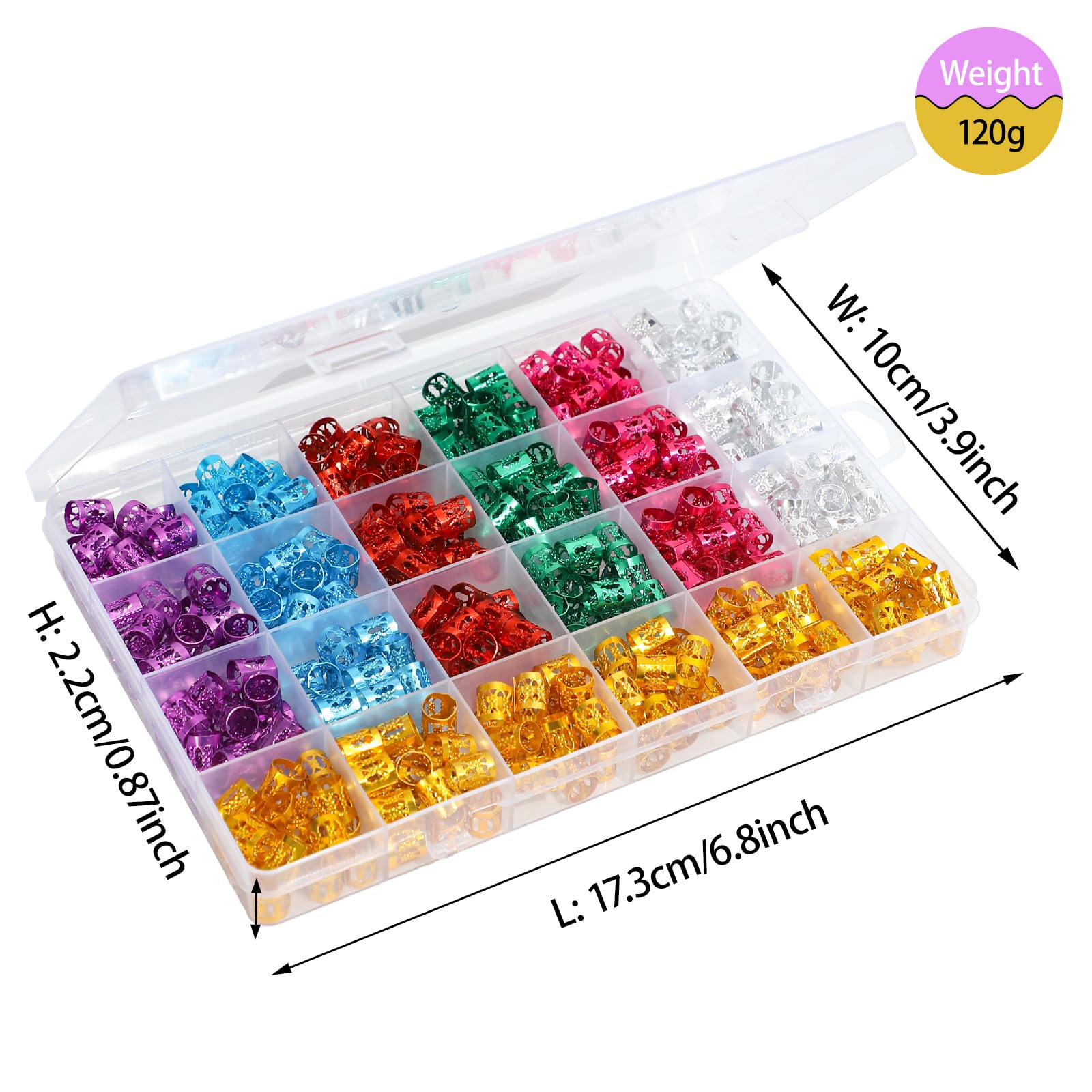 Loceast clips para pelo con cuentas brillantes para trenzas