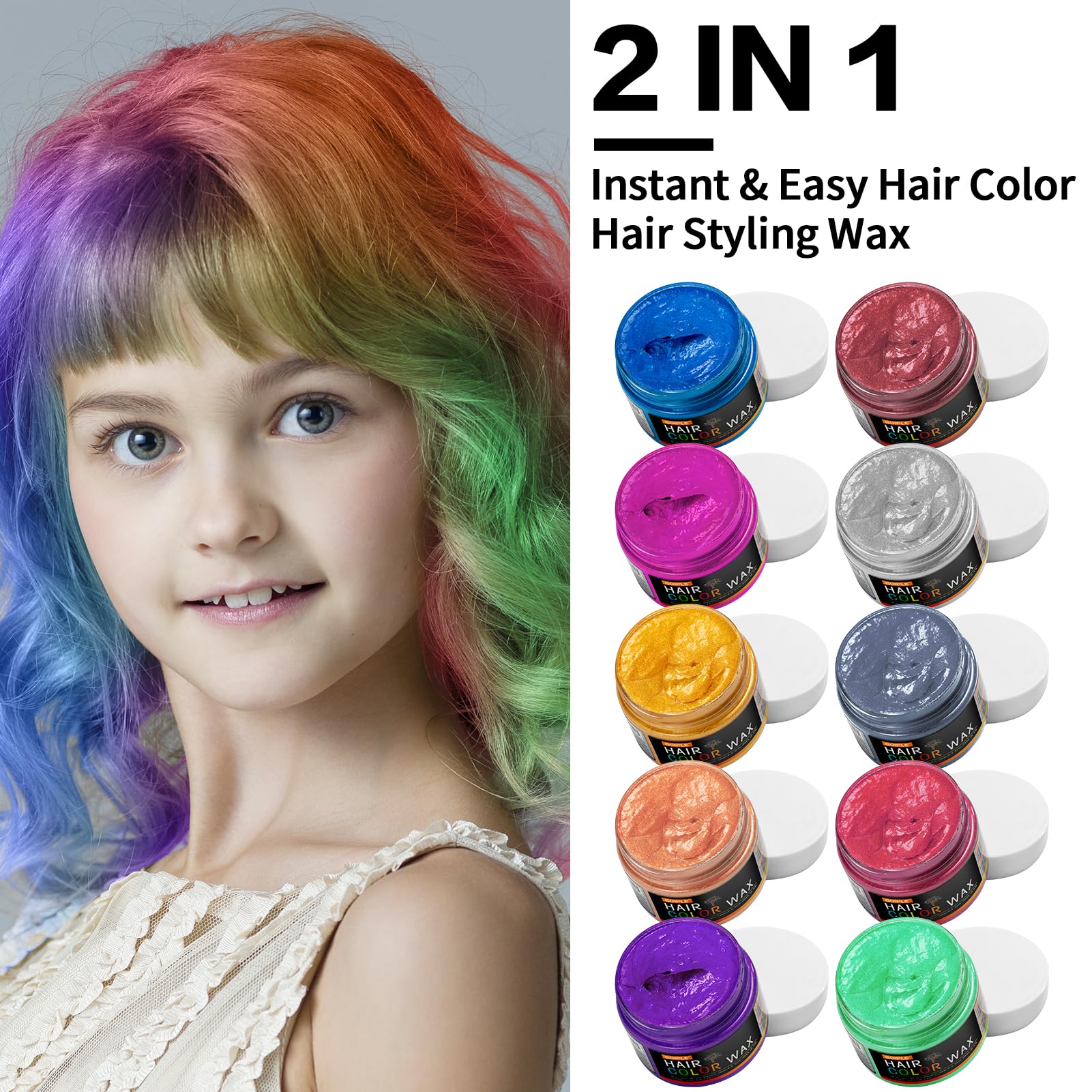 Lockmio vibrant wax jars arranged for easy color selection and mixing