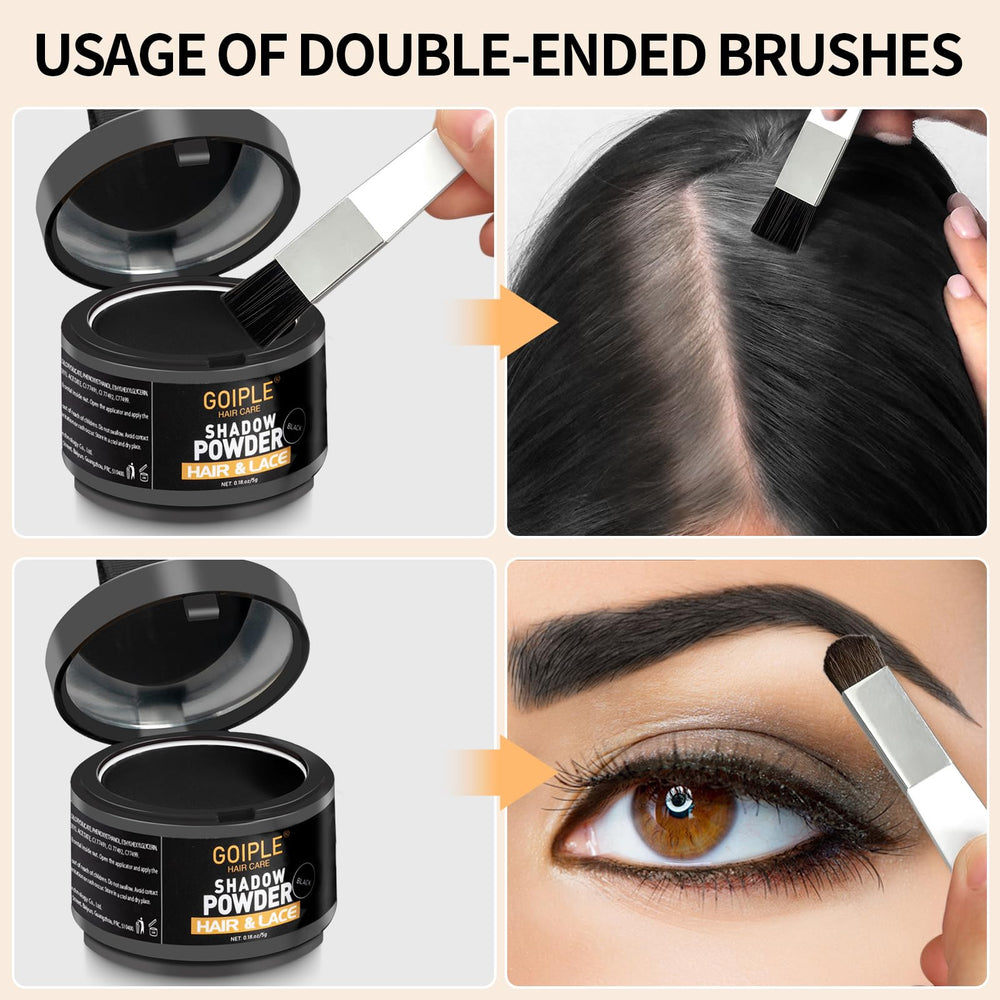 Lockmio bald-spot concealer powder blends softly for discreet coverage.