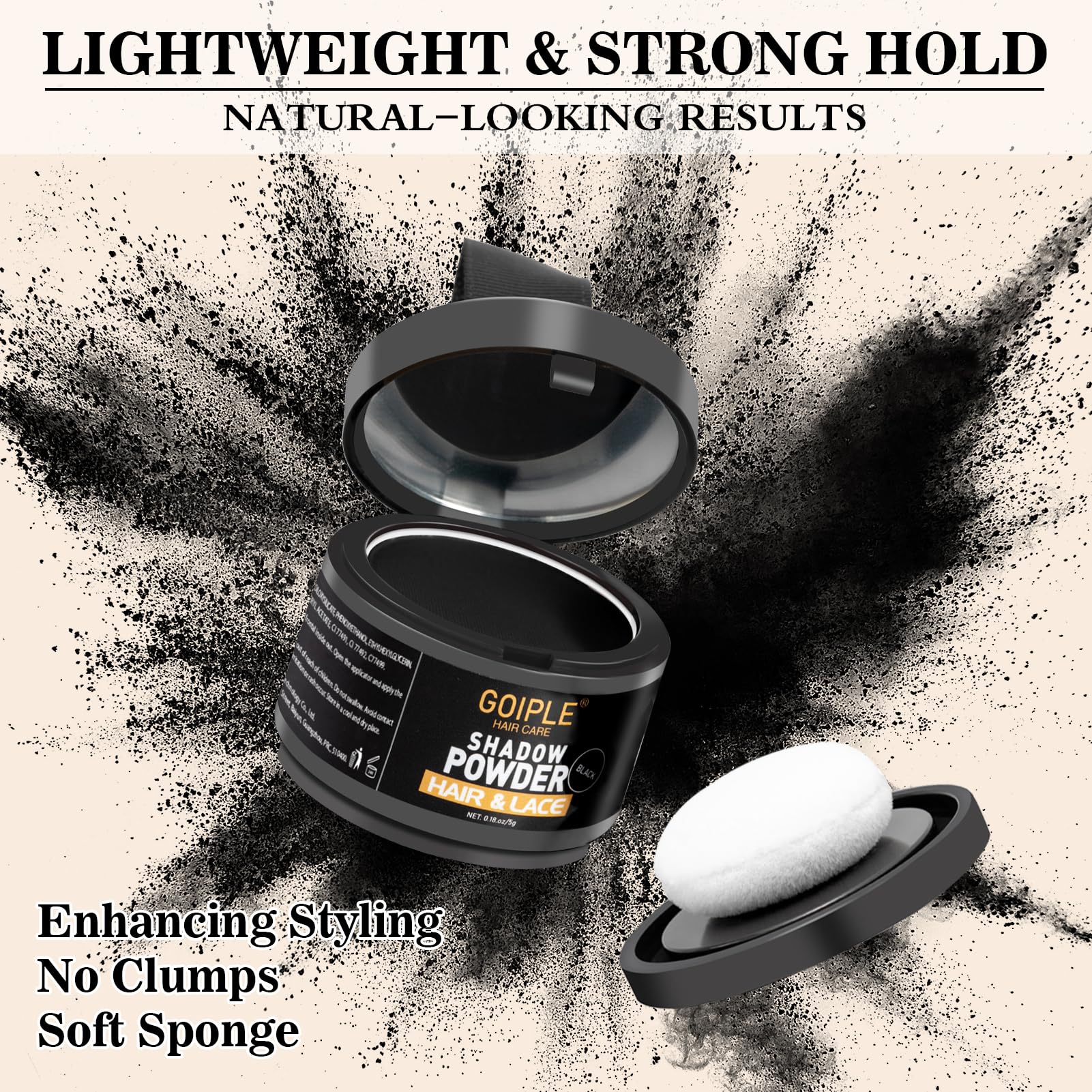 Lockmio hairline powder applicator makes quick daily touch-ups easy.