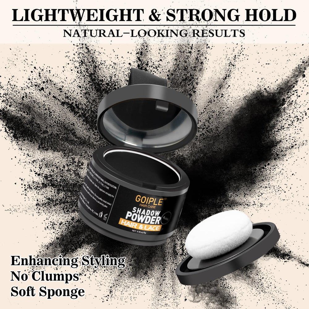 Lockmio hairline powder applicator makes quick daily touch-ups easy.