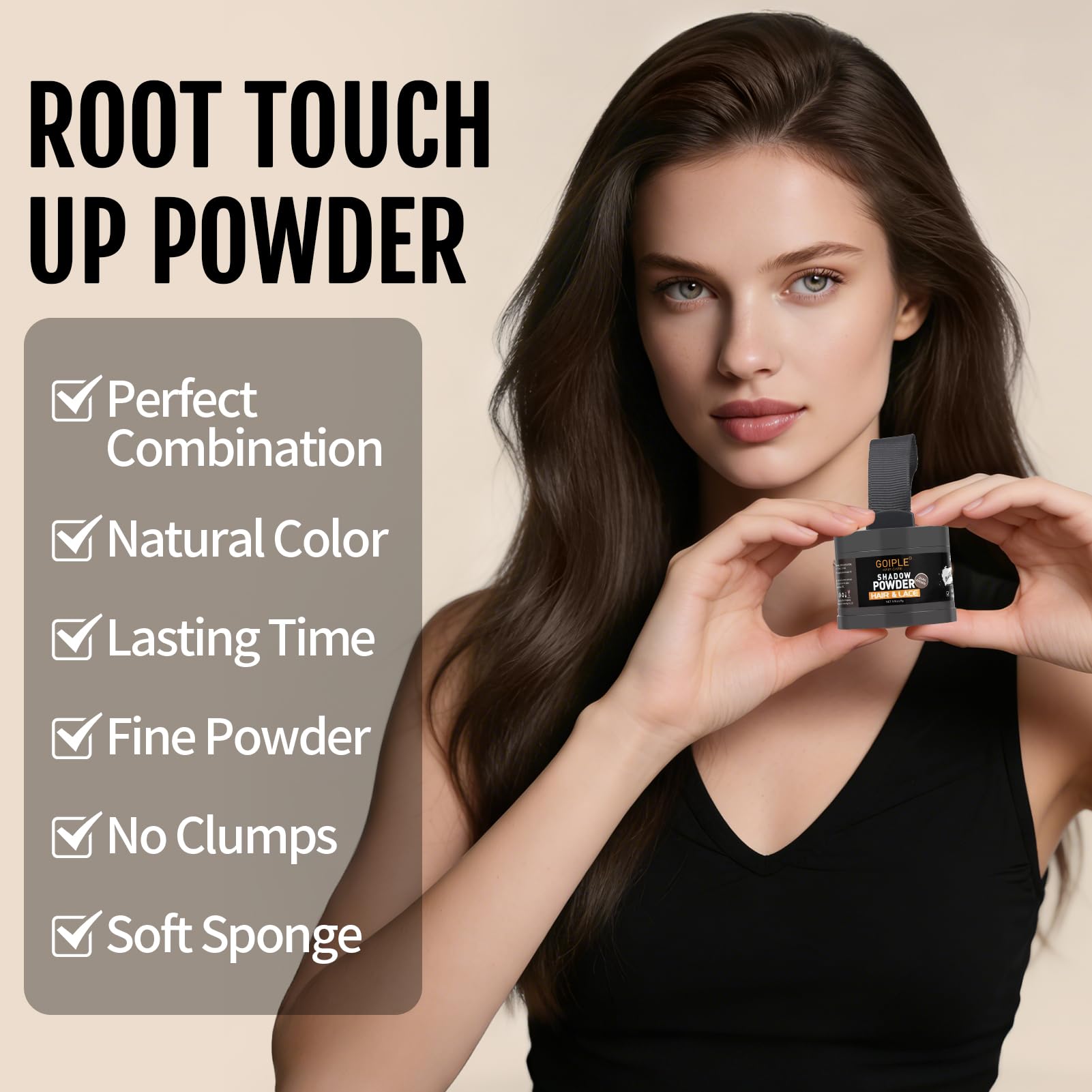 Lockmio Root Cover Up Powder for defined eyebrows.