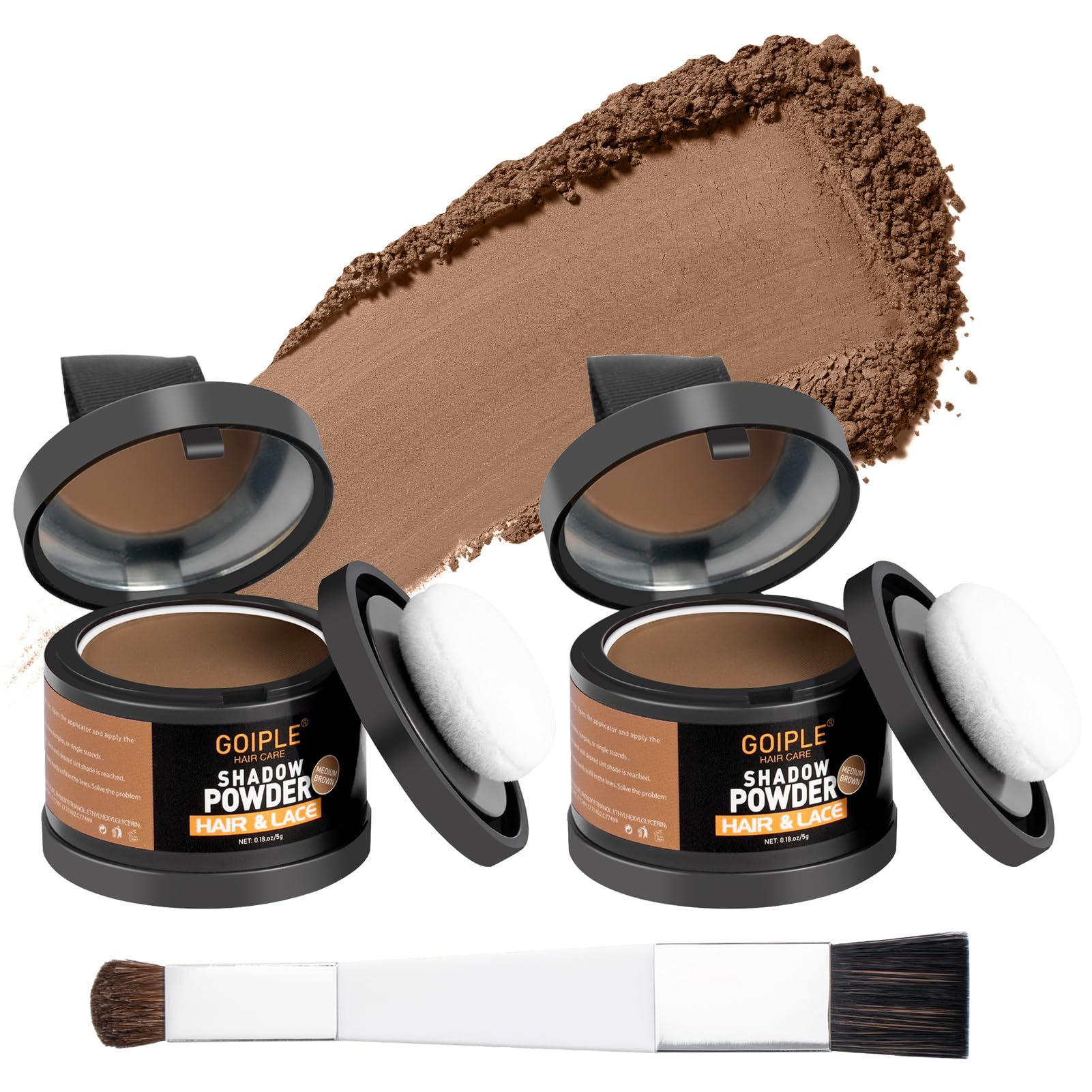 Lockmio Root Cover Up Powder jar with natural shade blend for fuller hairline