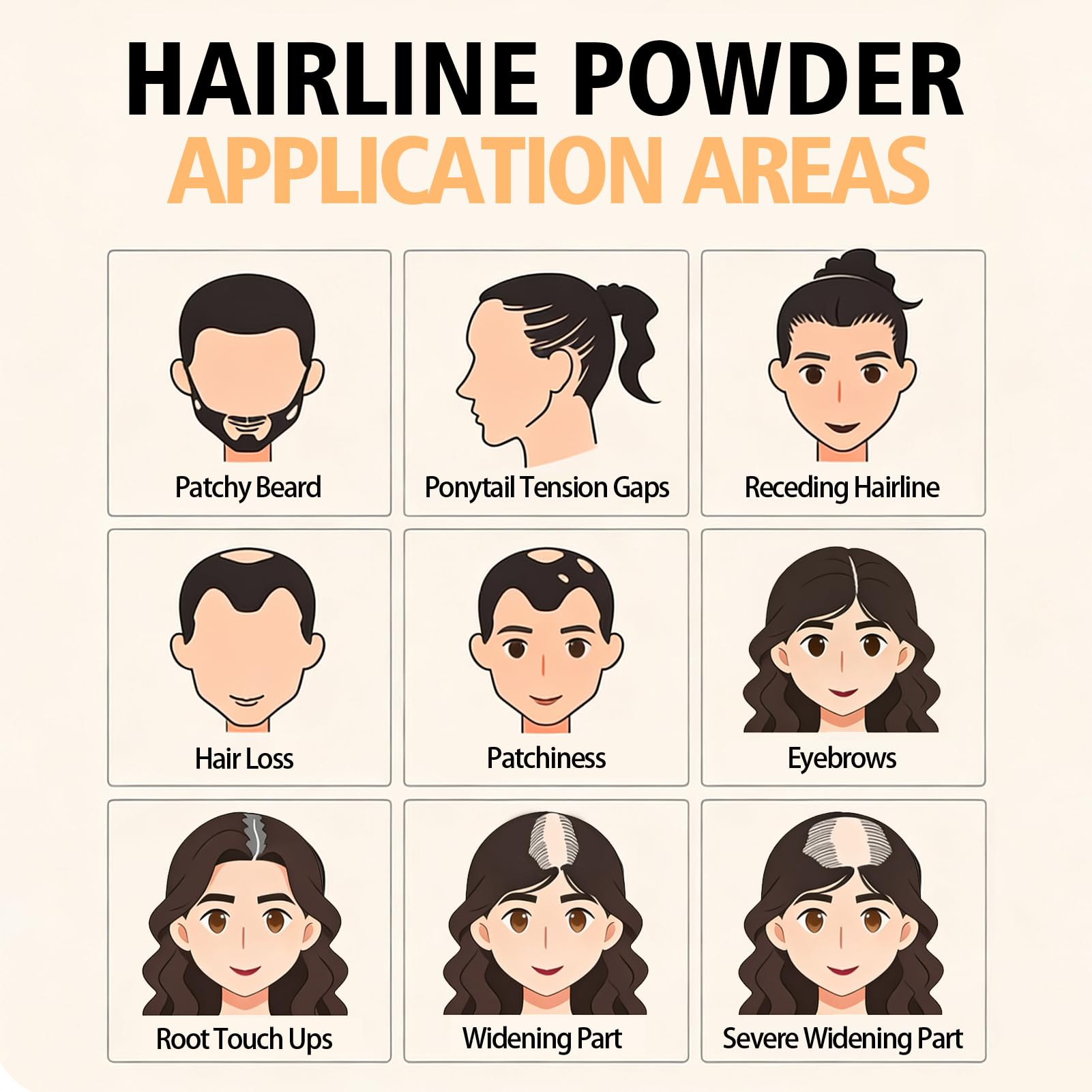 Lockmio thinning-hair powder defines edges for versatile styling options.
