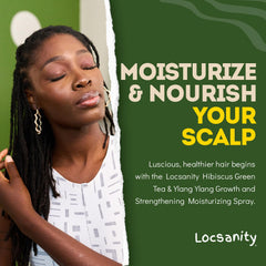 Aroma suave de Ylang-Ylang en Locsanity acompaña la rutina de cuidado capilar.