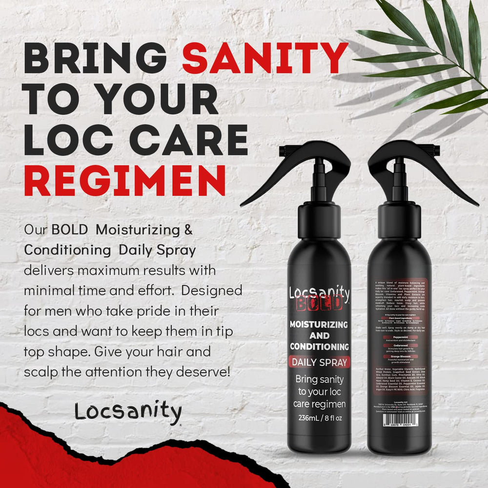 Locsanity Bold Loc Spray: rutina diaria de humedad para locs.