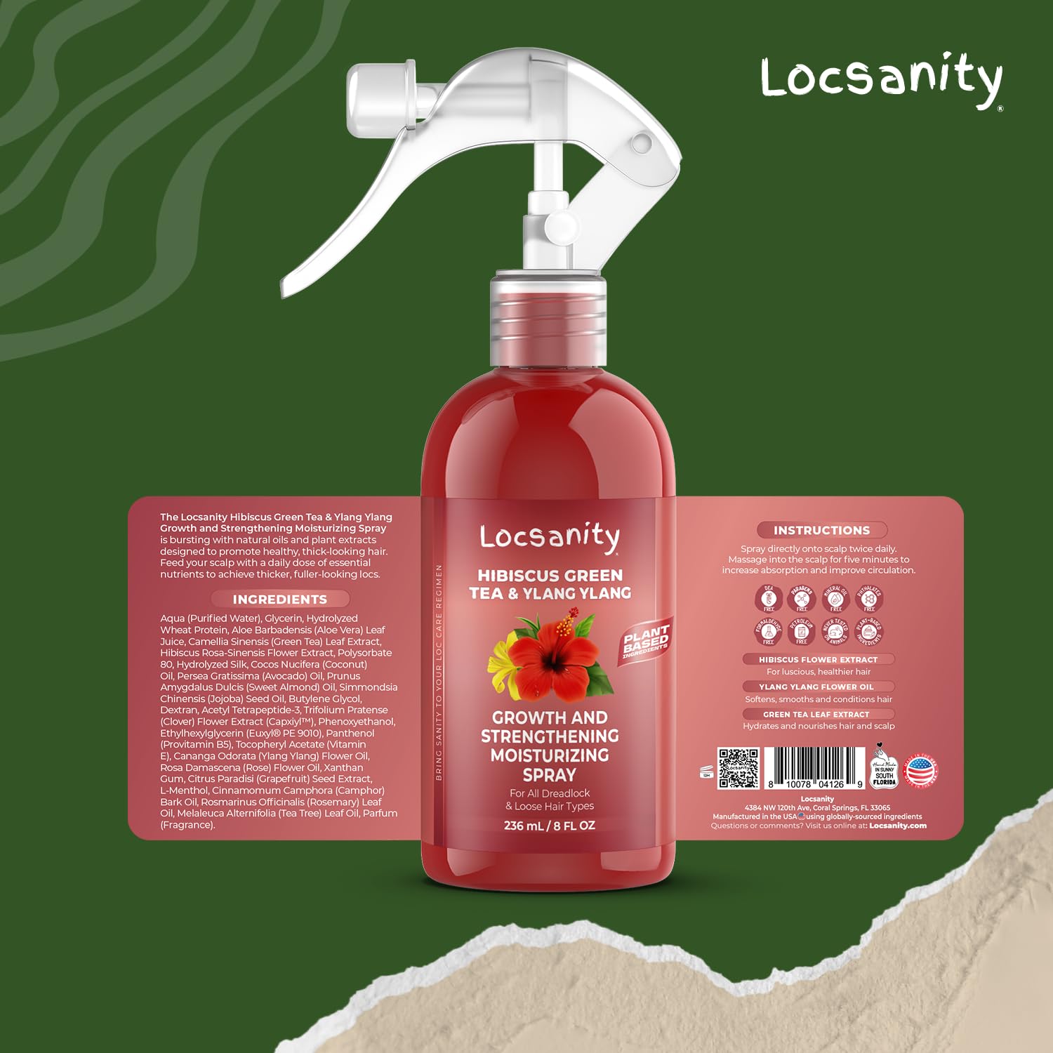 Locsanity ayuda a mantener locs y rizos brillantes con cuidado nutritivo.