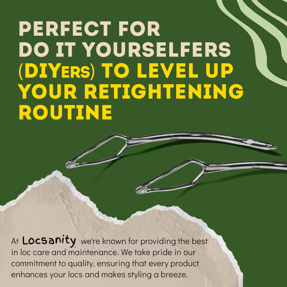 Locsanity herramienta interbloqueo curvada diseño ajustable para adaptarse a tu tipo de cabello.