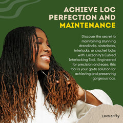 Locsanity herramienta interbloqueo curvada en mano facilita mantenimiento sin tirones.