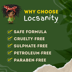 Locsanity locs brillantes tras uso, cabello mejor hidratado y más suave.