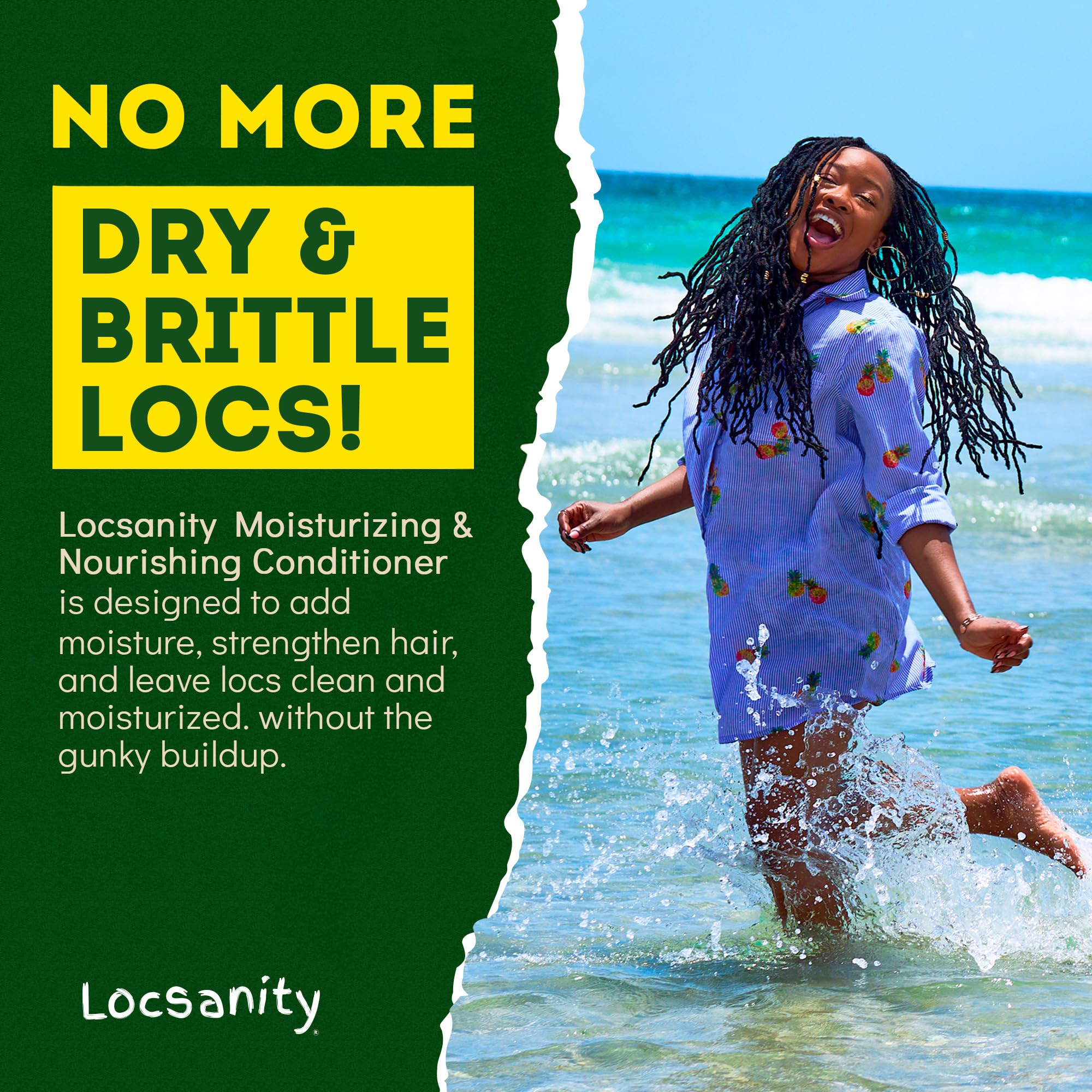 Locsanity Rosewater Peppermint ingredientes vegetales para hidratación y brillo de locs.