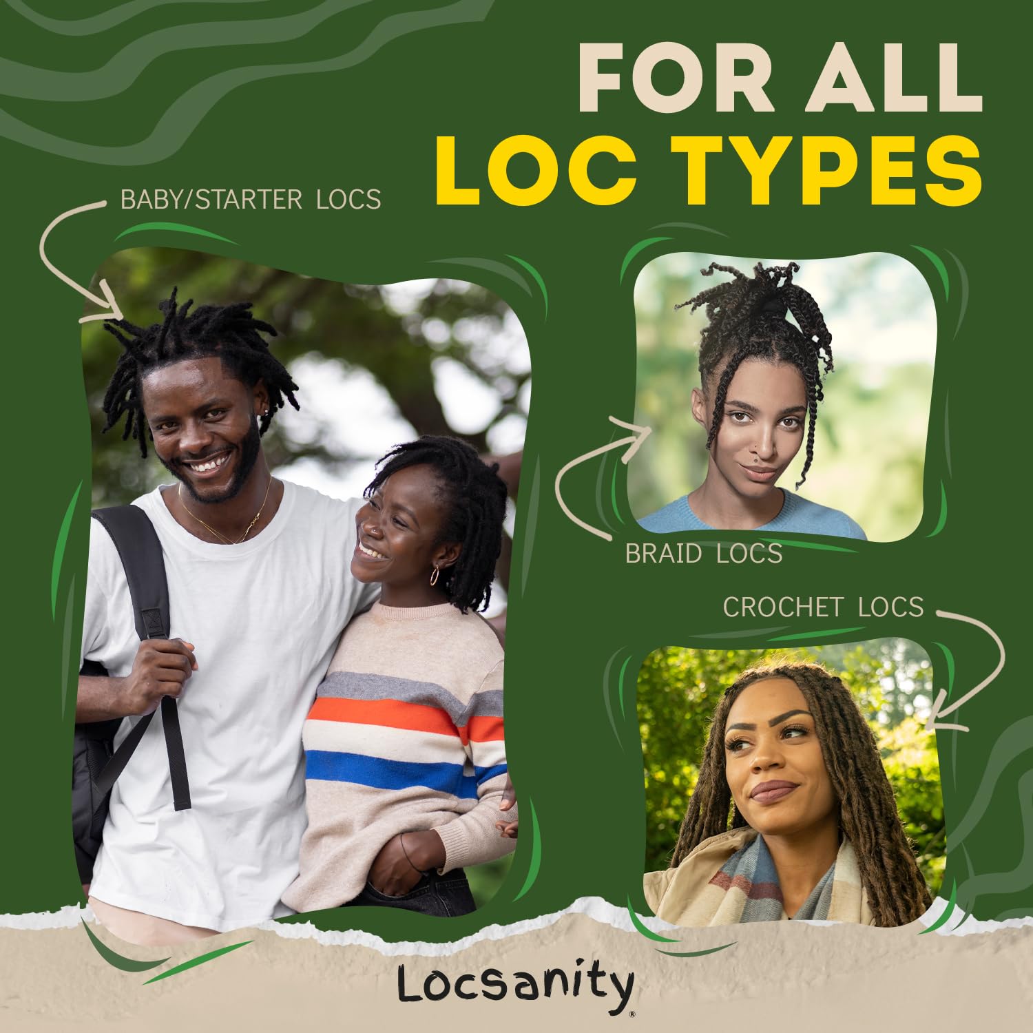 Locsanity contiene distintos tipos de pelo, ideal para locs y trenzas.
