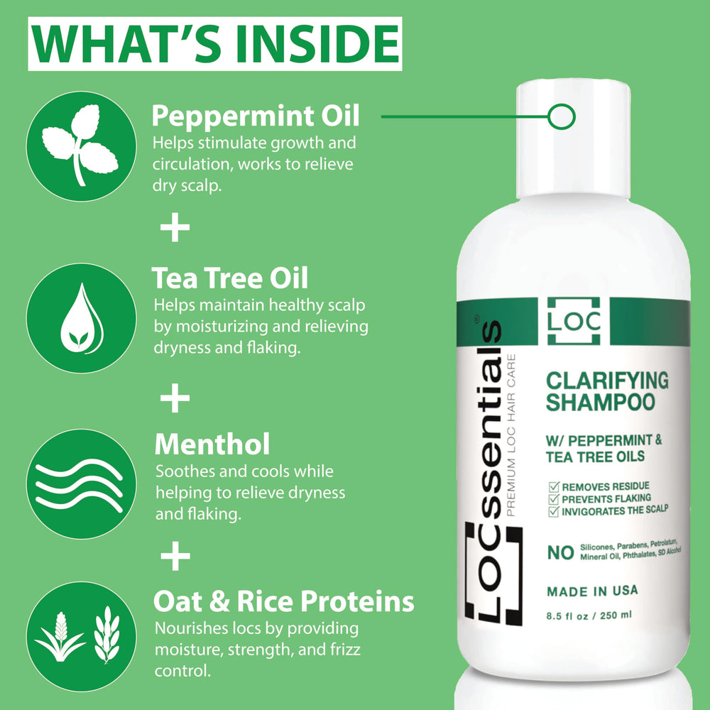 LOCssentials Clarifying Shampoo aplicación manual: masaje suave para activar la limpieza.