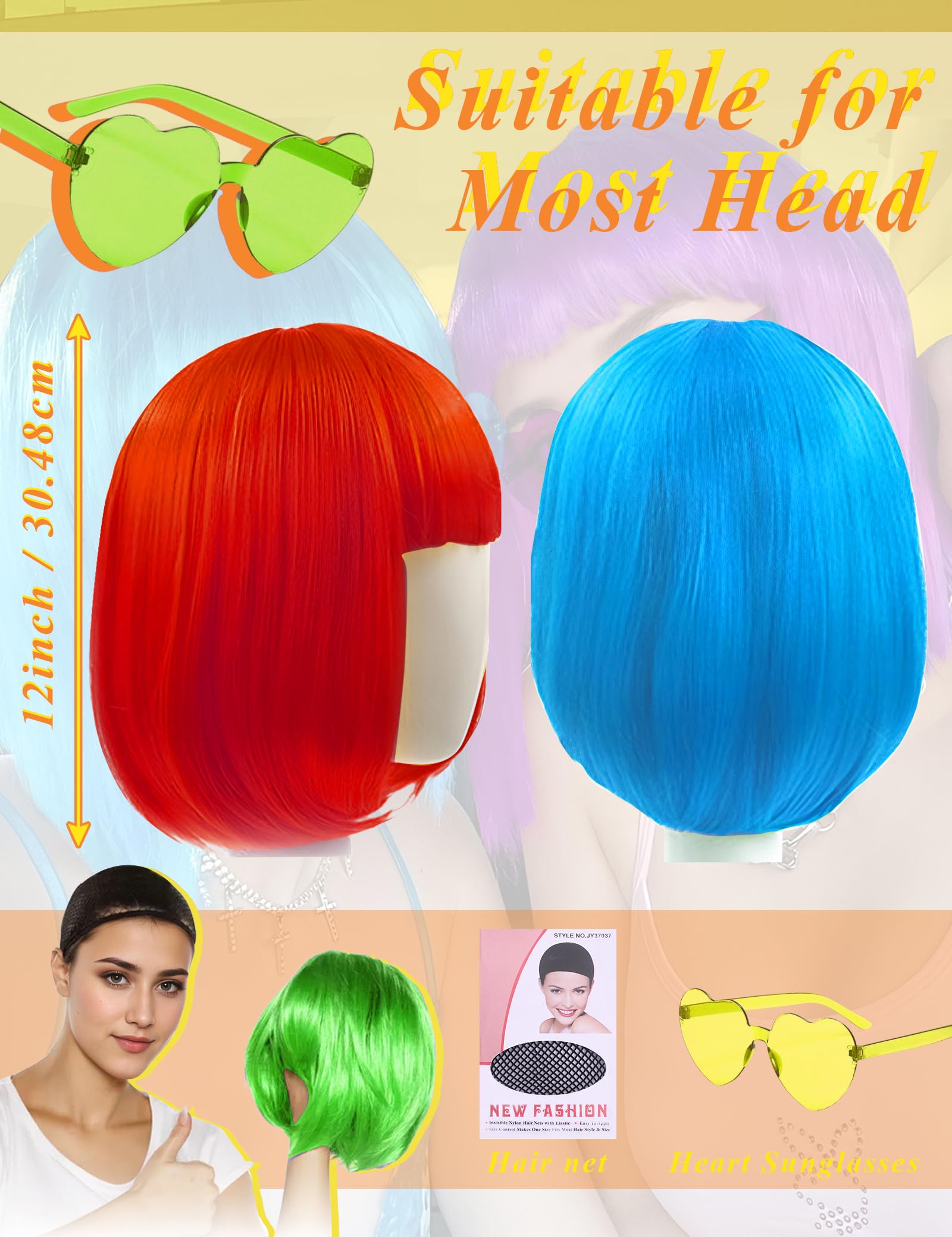 LOHO MAGICA neon green wig for playful cosplay.