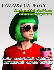 LOHO MAGICA neon hot pink wig for festive looks.
