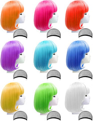 LOHO WONDERZ candy-colors short bob wig pack ideal for cosplay and parties.