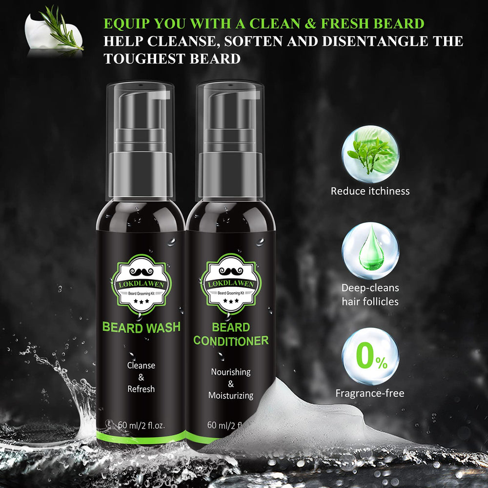 LOKDLAWEN beard oil bottle for lightweight hydration and shine