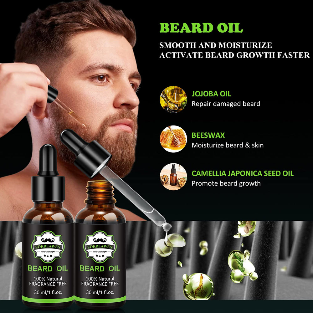LOKDLAWEN second beard oil bottle for deep nourishment and softness