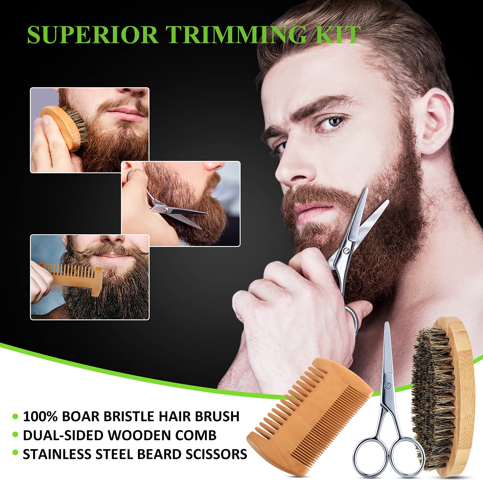 LOKDLAWEN stainless steel beard scissors for precise shaping