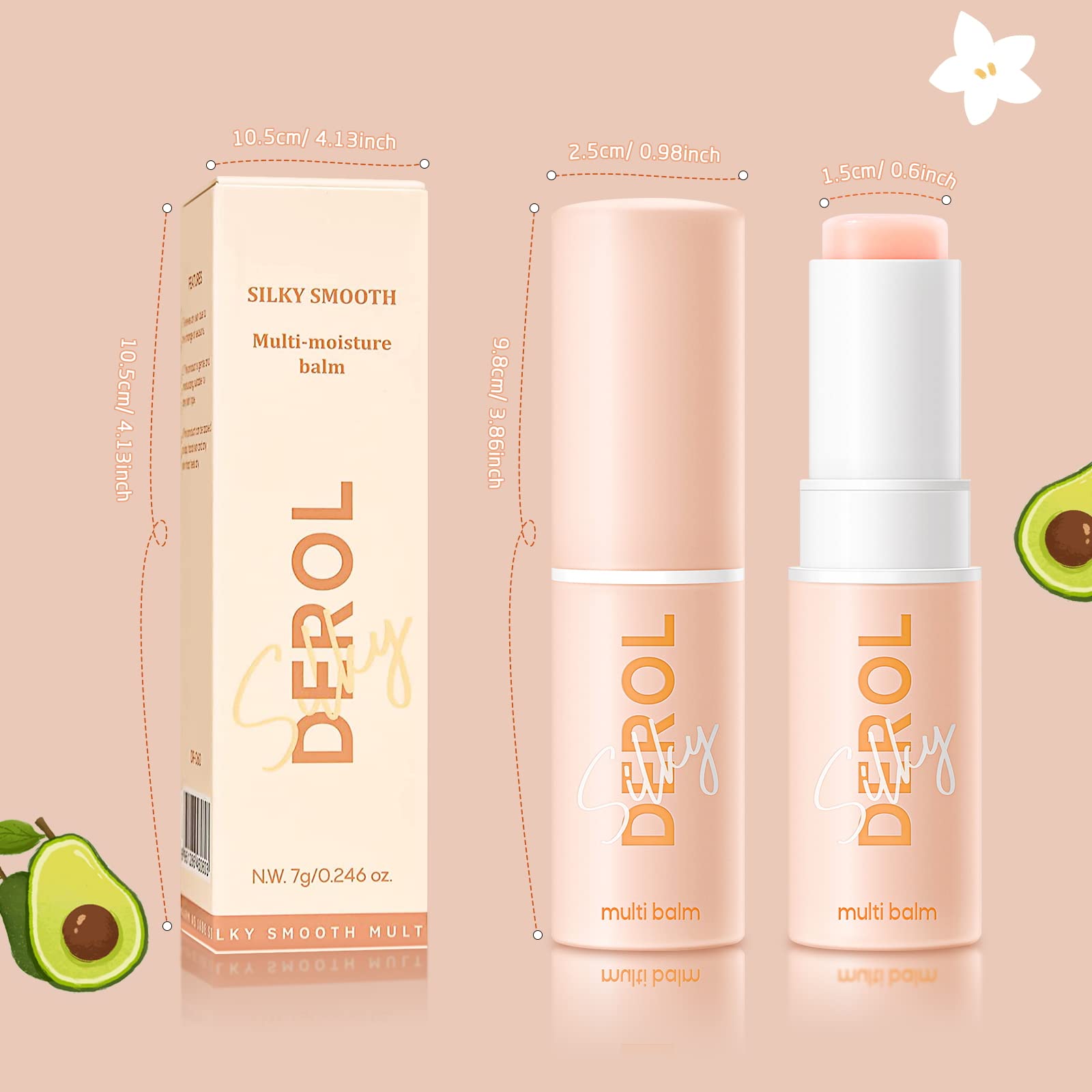Bálsamo Lokfar con textura ligera, aplicación fácil en rostro y labios.