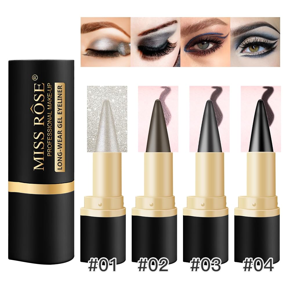 Delineador gel negro mate de LOKFAR para ojos definidos