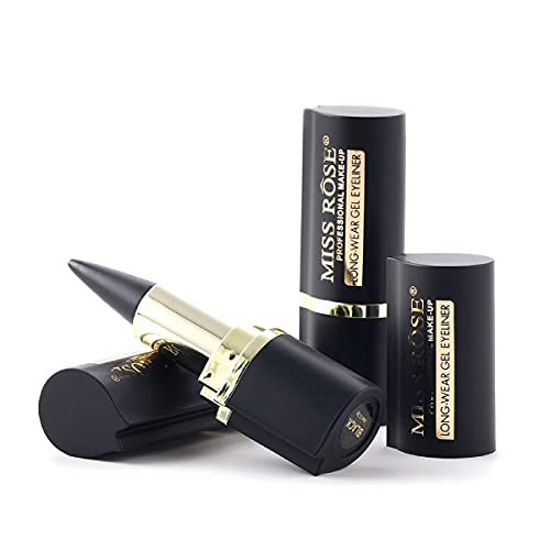 Tamaño compacto del set de delineadores gel negro mate para viaje