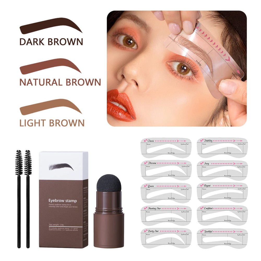 Lokfar 10 plantillas reutilizables cubren distintos estilos de cejas.