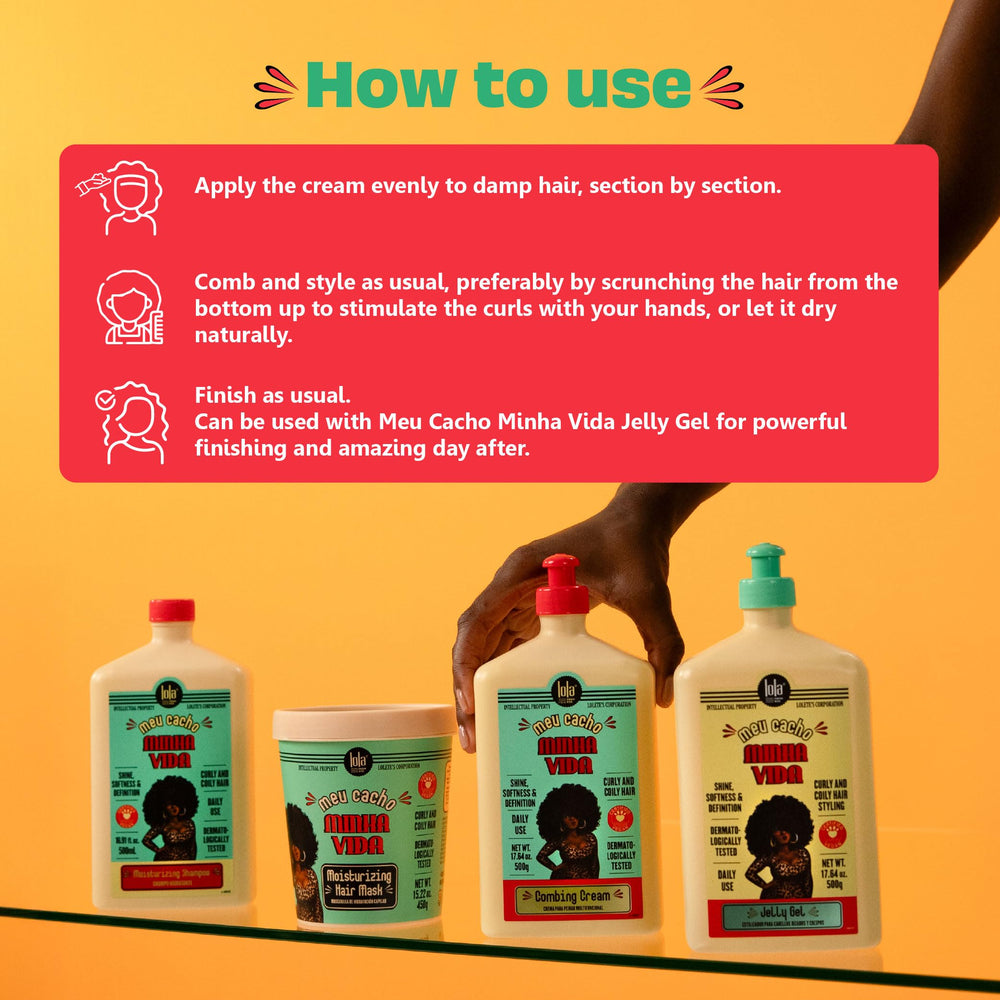 Lola From Rio Meu Cacho Minha Vida: textura ligera que controla el frizz sin sensación pesada.