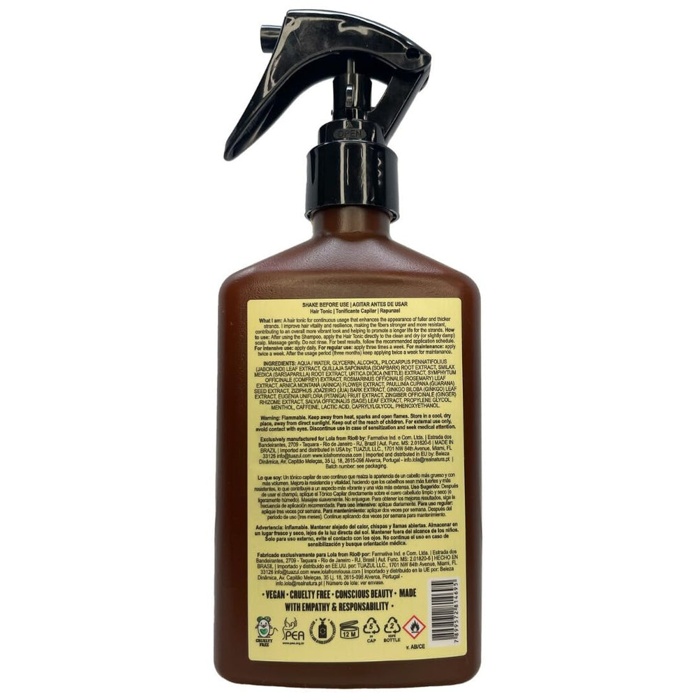Lola From Rio tonico capilar: aplicación con textura ligera para cabello fino.