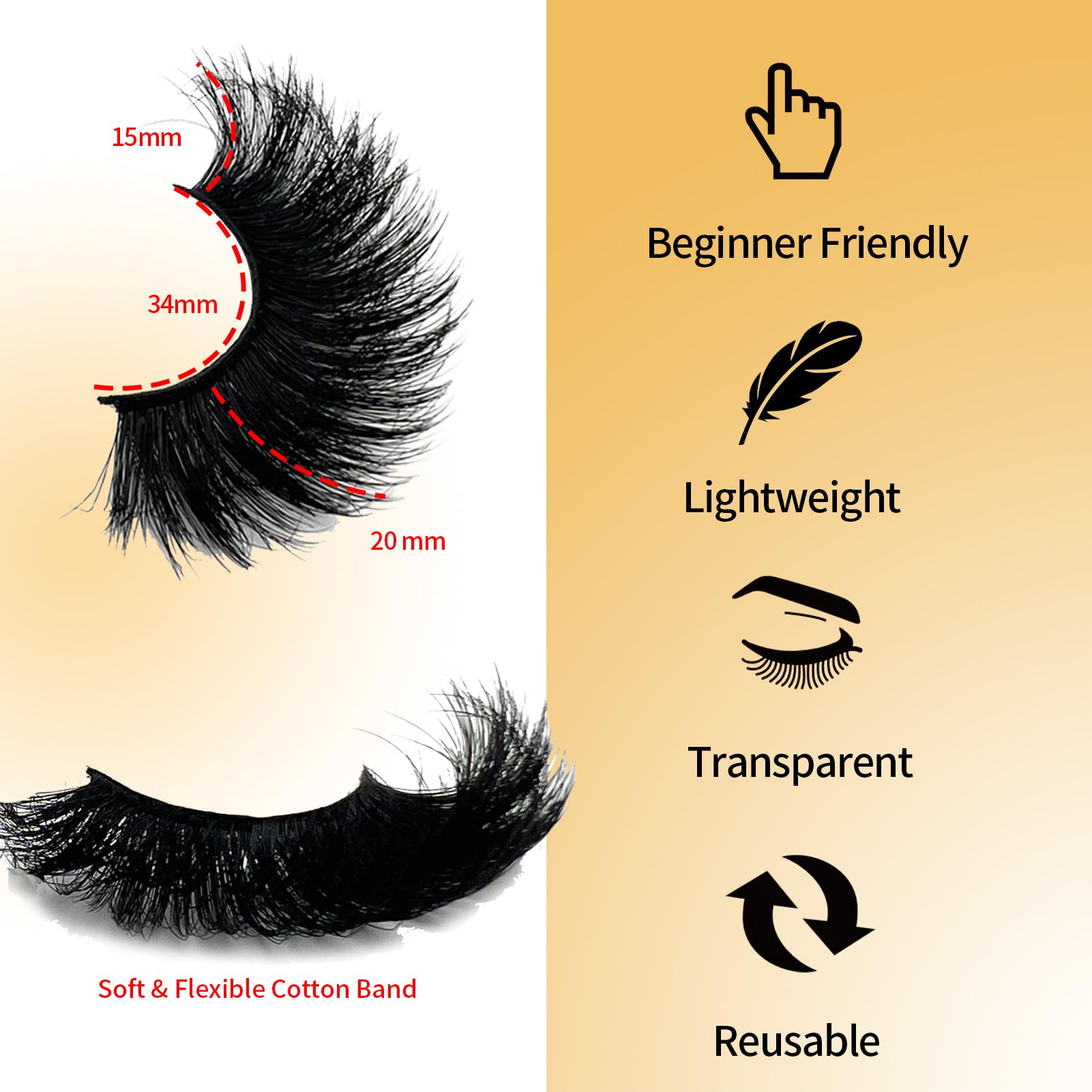 Loladook 3D faux mink wispy lashes for fuller eyes.
