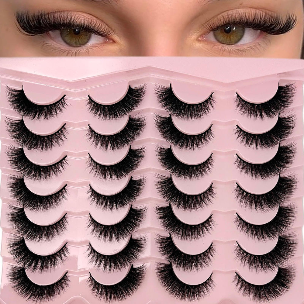 loladook cat eye lashes 16mm natural look close-up for daily wear