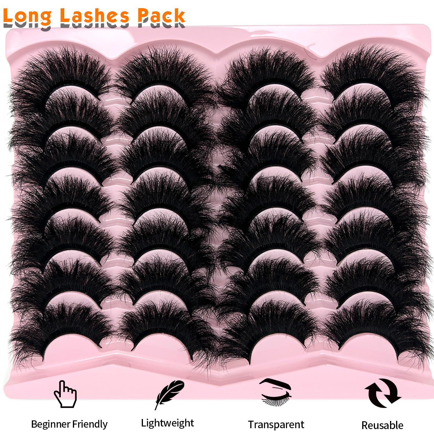 Loladook Mink Lashes long 25mm dramatic lashes for evening glam.
