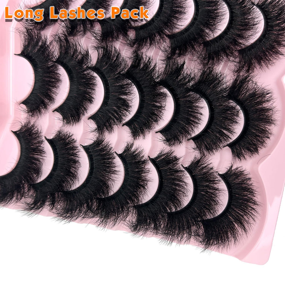Loladook Mink Lashes reusable 14-pair pack for versatile styling.