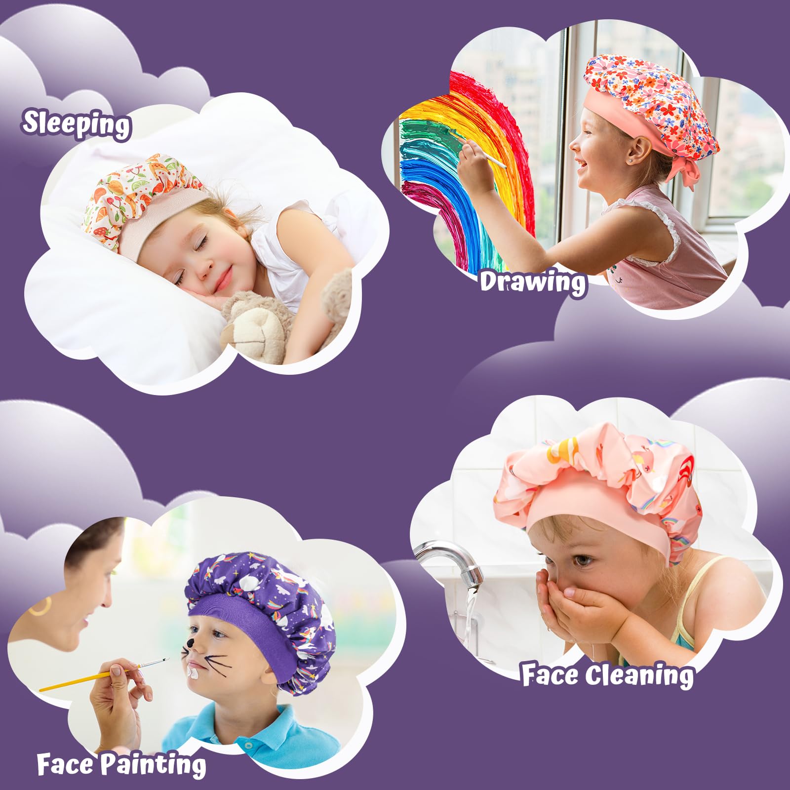 Lolalet bonete reversible para dormir, estampado en una cara y color liso en la otra.