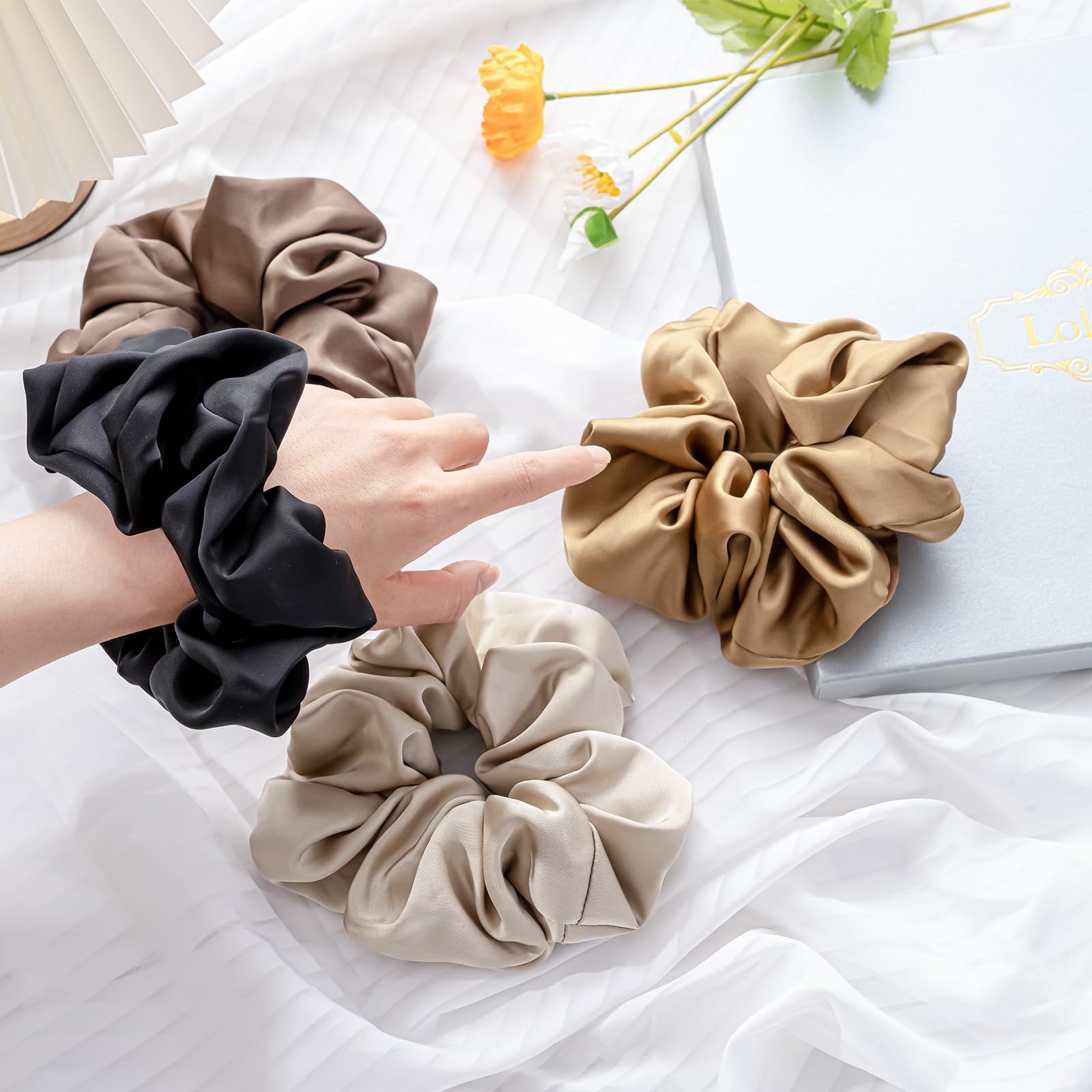 Lolalet lazo satinado grande ideal para dormir con trenza o moño.