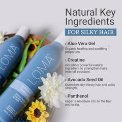 Loma Aloe Vera gel close-up indicating soothing, organic properties
