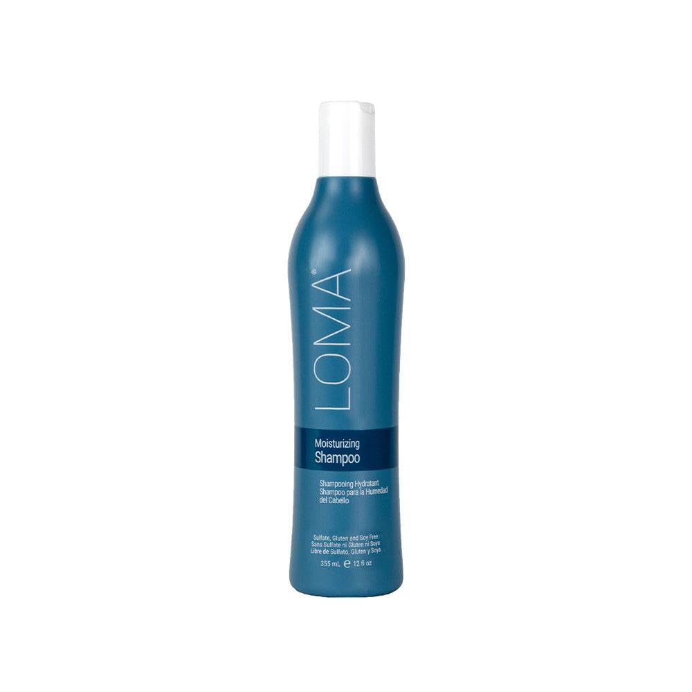 Champú hidratante Loma en botella frontal para cabello suave y brillante