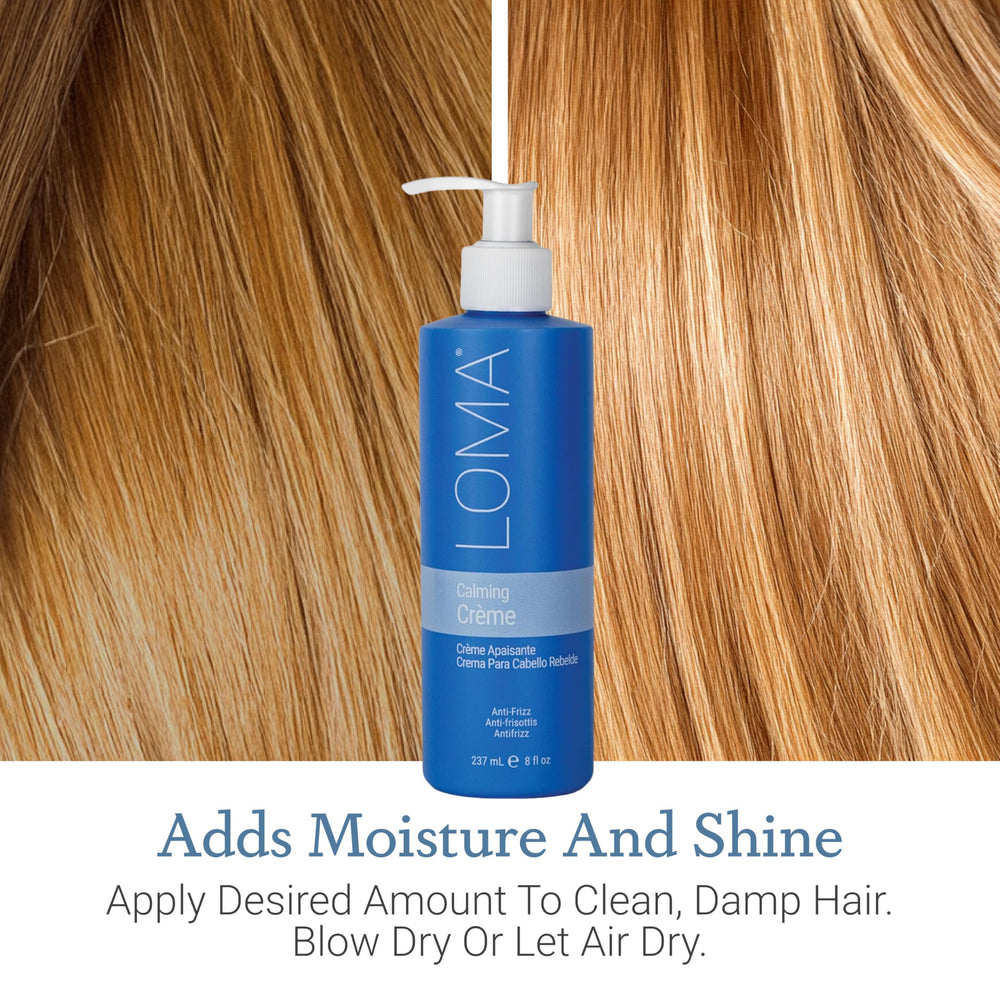 LOMA Crema Calmante, uso diario para cabello suave y manejable.