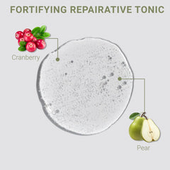 Loma Fortifying Reparative Tonic label close-up emphasizes sulfate- and paraben-free formula.