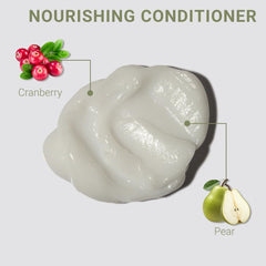 LOMA Nourishing Conditioner pour demonstrates easy application and slip for smoother strands.